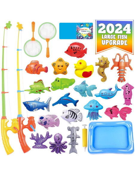 Juego de Pesca Magnético CozyBomB para Niños + 2 Cañas Juego de Pesca Magnético CozyBomB para Niños + 2 Cañas