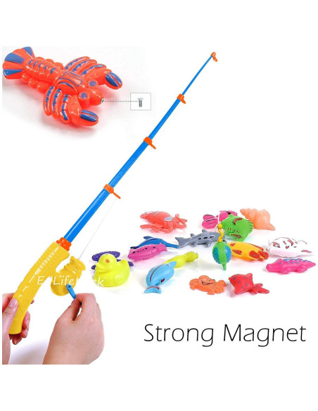 Juego de Pesca Magnético CozyBomB para Niños + 2 Cañas Juego de Pesca Magnético CozyBomB para Niños + 2 Cañas