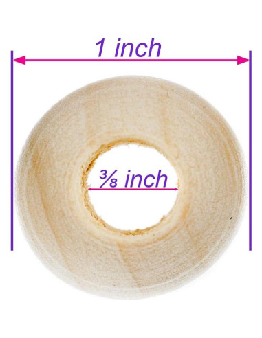 Paquete de 20 cuentas redondas de madera Craft County 25 mm