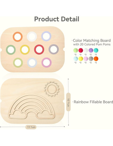 Tableros Sensoriales de Madera IEATFO para Mesa IKEA Flisat