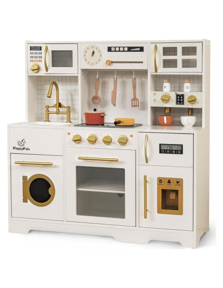 Juego de Cocina de Madera HappyPals con Horno y Cafetera Juego de Cocina de Madera HappyPals con Horno y Cafetera