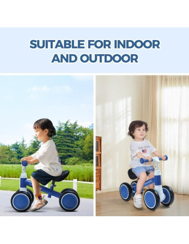 Bicicleta de Equilibrio COOLBEBE para Bebés 12-36 Meses Azul