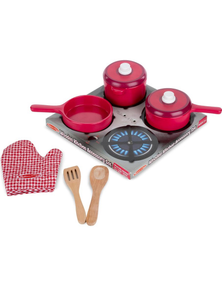 Conjunto de Cocina de Madera Deluxe Melissa & Doug - 8 Piezas Conjunto de Cocina de Madera Deluxe Melissa & Doug - 8 Piezas