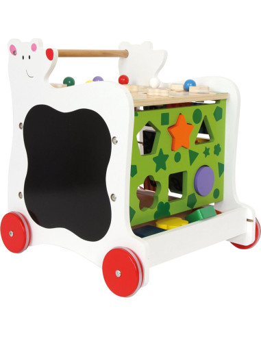 Andador de Bebé Pequeño Pie Oso - Juguete de Madera 38x37x42cm
