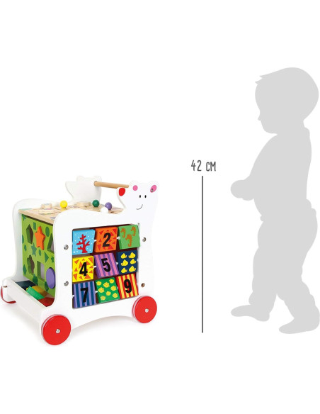 Andador de Bebé Pequeño Pie Oso - Juguete de Madera 38x37x42cm Andador de Bebé Pequeño Pie Oso - Juguete de Madera 38x37x42cm