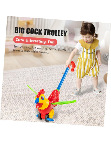 Andador de Empuje Gallo YARNOW Juguete Educativo 32x25 cm