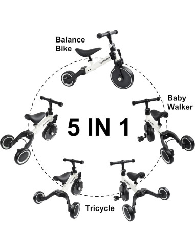 Triciclo Elantrip 5 en 1 para Niños 1-3 Años Ajustable
