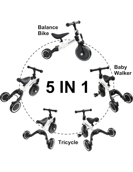 Triciclo Elantrip 5 en 1 para Niños 1-3 Años Ajustable Triciclo Elantrip 5 en 1 para Niños 1-3 Años Ajustable