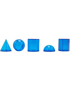 Juego de Sólidos Geométricos Azules hand2mind - 12 Piezas 2
