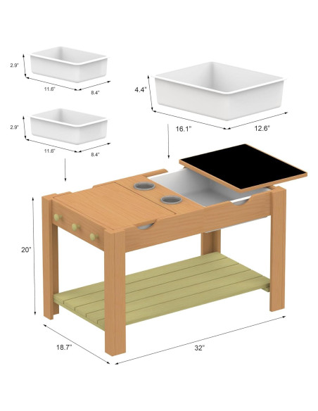 Mesa Sensorial de Madera MindWare - Juego para Niños 3-6 Años Mesa Sensorial de Madera MindWare - Juego para Niños 3-6 Años