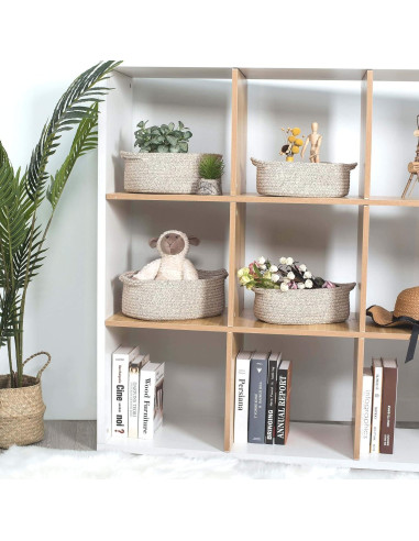 Conjunto de 4 Cestas de Algodón MINTWOOD - Organizadores Decorativos