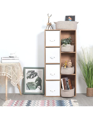Conjunto de 4 Cestas de Algodón MINTWOOD - Organizadores Decorativos