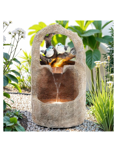 Fuente de Agua Exterior Autodaya 67.94cm con Luces LED Fuente de Agua Exterior Autodaya 67.94cm con Luces LED