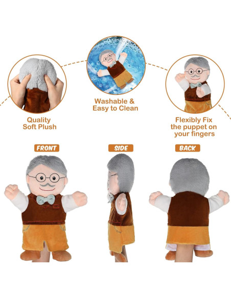 Conjunto de Títeres de Mano Civaner 30 cm Familia 6 Piezas Conjunto de Títeres de Mano Civaner 30 cm Familia 6 Piezas