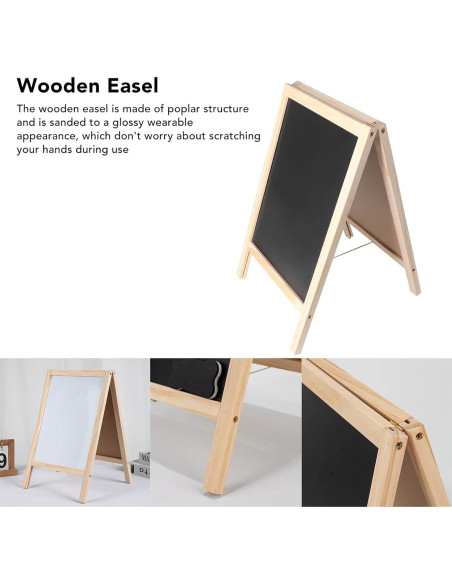 Caballete Infantil JANCAN Doble Cara Plegable 25x40cm Madera Caballete Infantil JANCAN Doble Cara Plegable 25x40cm Madera