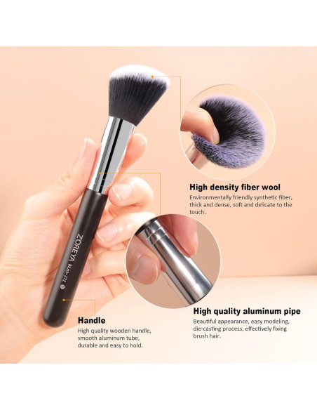 Pinceles de Maquillaje Z'OREYA Set 16 Piezas Fibra Sintética Pinceles de Maquillaje Z'OREYA Set 16 Piezas Fibra Sintética