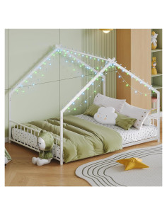 Cama Montessori de Piso Completo Bellemave con Luces LED
