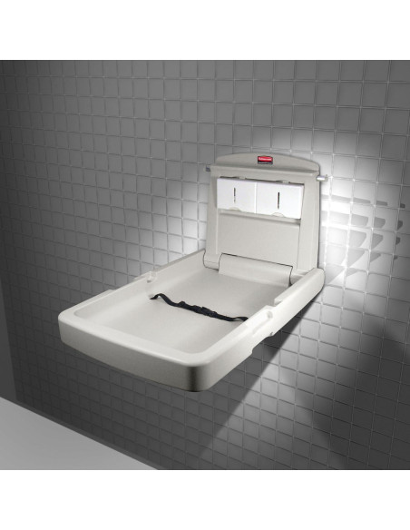Estación de Cambio de Bebés Vertical Rubbermaid FG781988LPLAT - Plegable con Seguridad Estación de Cambio de Bebés Vertical Rubbermaid FG781988LPLAT - Plegable con Seguridad