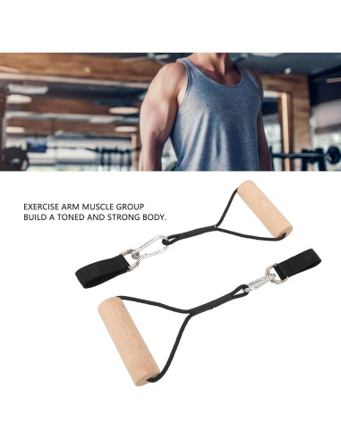 Entrenador de Fuerza Equlup con Anillos Gimnásticos de Madera
