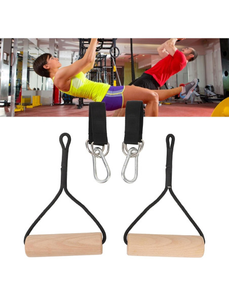 Entrenador de Fuerza Equlup con Anillos Gimnásticos de Madera Entrenador de Fuerza Equlup con Anillos Gimnásticos de Madera