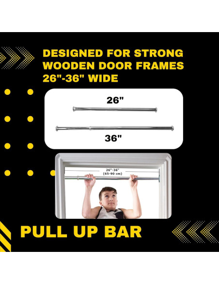 Barra de Dominadas DreamGYM Ajustable 75 cm - Soporte Puerta Barra de Dominadas DreamGYM Ajustable 75 cm - Soporte Puerta