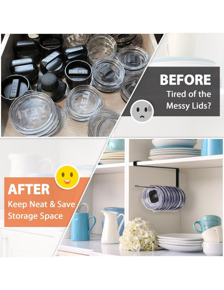 Organizador de Tapas de Vaso Jolensoy Negro 10 Tapas Organizador de Tapas de Vaso Jolensoy Negro 10 Tapas