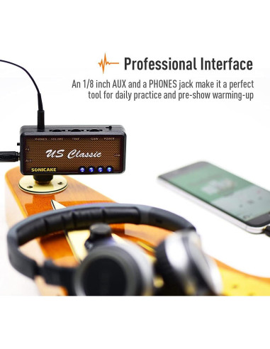 Amplificador de Auriculares SONICAKE Clásico USB 1W Reverb