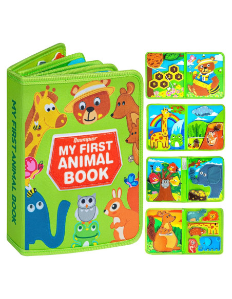 Libro Ocupado Montessori de Animales Quanquer 30 en 1 - Juguete Educativo para Niños 1-3 Años Libro Ocupado Montessori de Animales Quanquer 30 en 1 - Juguete Educativo para Niños 1-3 Años