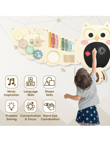 Panel de Pared Sensorial Montessori Baotree 141.5x49cm