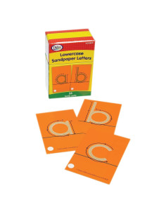 Tarjetas Táctiles de Alfabeto Didax - Letras en Papel de Lija