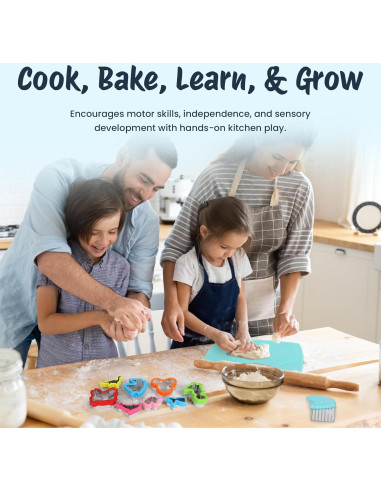 Set de Cocina para Niños Perlli 44 Piezas Azul Seguro