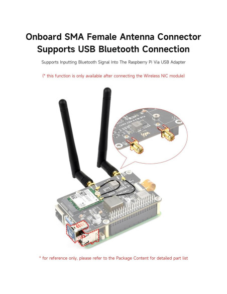 Adaptador PCIe a M.2 E Key Waveshare PoE para Raspberry Pi 5 Adaptador PCIe a M.2 E Key Waveshare PoE para Raspberry Pi 5