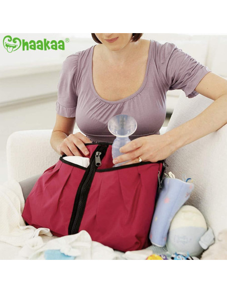 Bomba de Pecho Silicona Haakaa 100ml con Tapón Flor Grado Alimenticio Bomba de Pecho Silicona Haakaa 100ml con Tapón Flor Grado Alimenticio