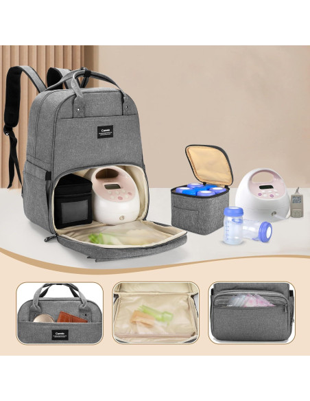 Bolsa para Sacaleches CURMIO Gris - Compatible con Spectra y Medela Bolsa para Sacaleches CURMIO Gris - Compatible con Spectra y Medela