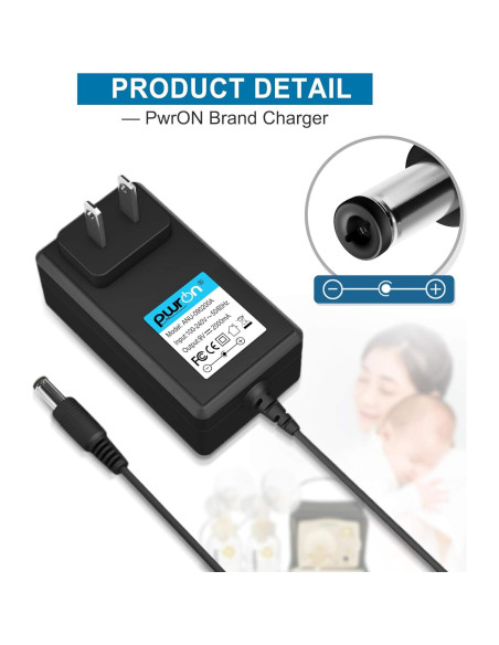 Adaptador de CA a CC 9V PwrON para Extractores Medela Adaptador de CA a CC 9V PwrON para Extractores Medela