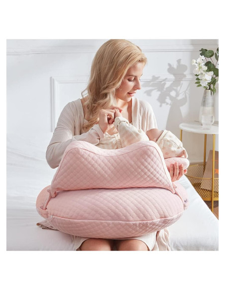Almohada de Lactancia WYXunPlanet Rosa Ajustable 58.4x40.6cm Almohada de Lactancia WYXunPlanet Rosa Ajustable 58.4x40.6cm