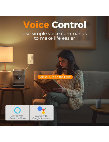 Enchufe Inteligente TESSAN WiFi Control Remoto 4.8cm Enchufe Inteligente TESSAN WiFi Control Remoto 4.8cm