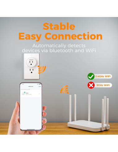 Enchufe Inteligente TESSAN WiFi Control Remoto 4.8cm