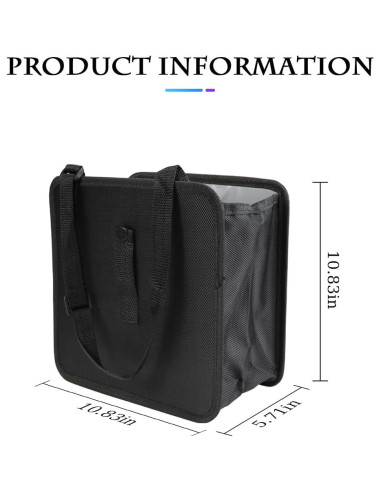 Cubo de Basura Plegable Fekey&JF 11L Impermeable Negro