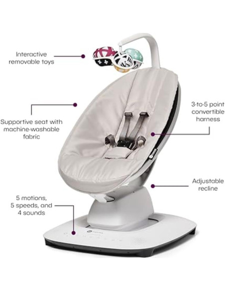Columpio para Bebé 4moms MamaRoo Multi-Motion Gris Bluetooth Columpio para Bebé 4moms MamaRoo Multi-Motion Gris Bluetooth
