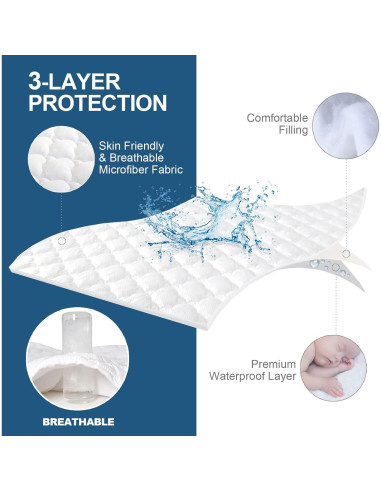 Protector de Colchón Inflable Moonsea para Niños 132x71cm