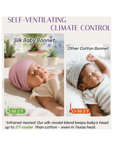 Bonete de Seda para Bebés OLESILK 0-6 Meses Rosa Bonete de Seda para Bebés OLESILK 0-6 Meses Rosa