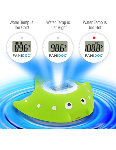 Termómetro de baño para bebés Famidoc FDTH-V0-22 Verde