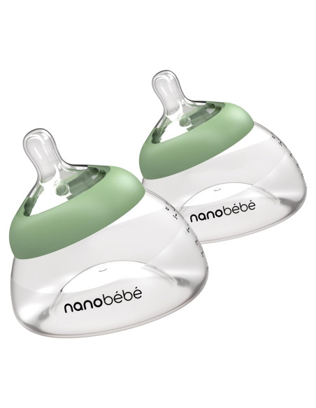 Botella de Leche Materna Nanobebe Anti Cólico Salvia 2 Unidades Botella de Leche Materna Nanobebe Anti Cólico Salvia 2 Unidades