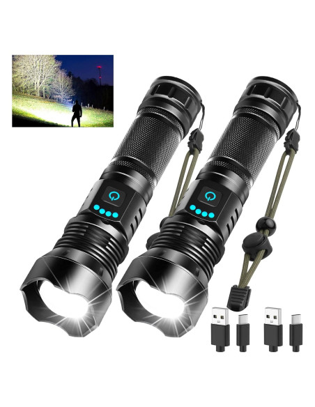 Linterna LED Foleto SJ p70-2 100000 Lúmenes 5 Modos Linterna LED Foleto SJ p70-2 100000 Lúmenes 5 Modos