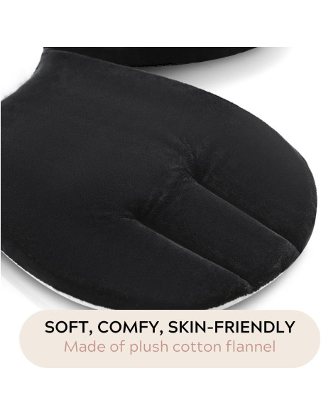 Almohadilla de Baño para Bebés PandaEar - Asiento Suave Negro Almohadilla de Baño para Bebés PandaEar - Asiento Suave Negro