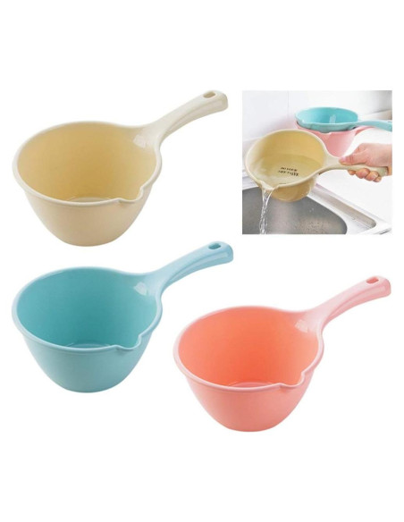 Set de 3 Cucharones de Plástico para Baño y Cocina 28.5cm Set de 3 Cucharones de Plástico para Baño y Cocina 28.5cm