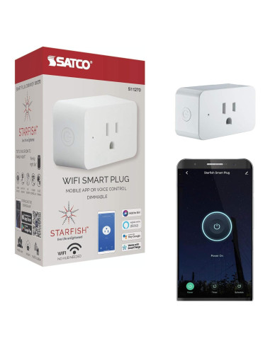 Enchufe Inteligente Satco S11270 WiFi Regulador Blanco