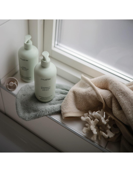 Mitones de Baño Mushie para Bebé | Algodón Orgánico | 2 Piezas Mitones de Baño Mushie para Bebé | Algodón Orgánico | 2 Piezas