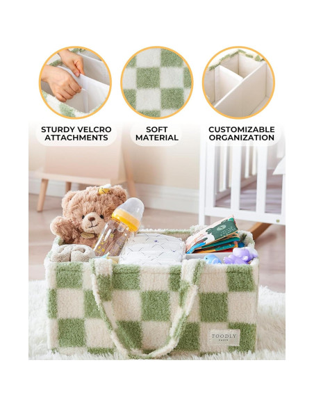 Conjunto Almohadilla Baño Toodly + Cesta Pañales Cuadros Conjunto Almohadilla Baño Toodly + Cesta Pañales Cuadros